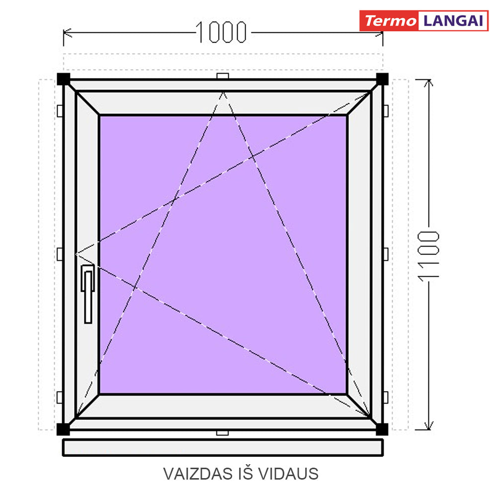 uPVC Window from Stock 1000 × 1100 mm