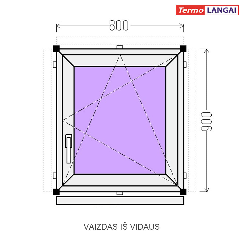 uPVC Window from Stock 800 × 900 mm