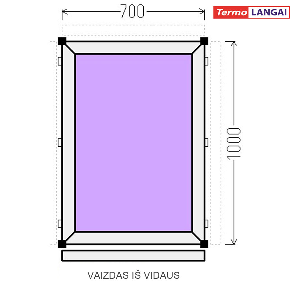 uPVC Window from Stock 700 × 1000 mm