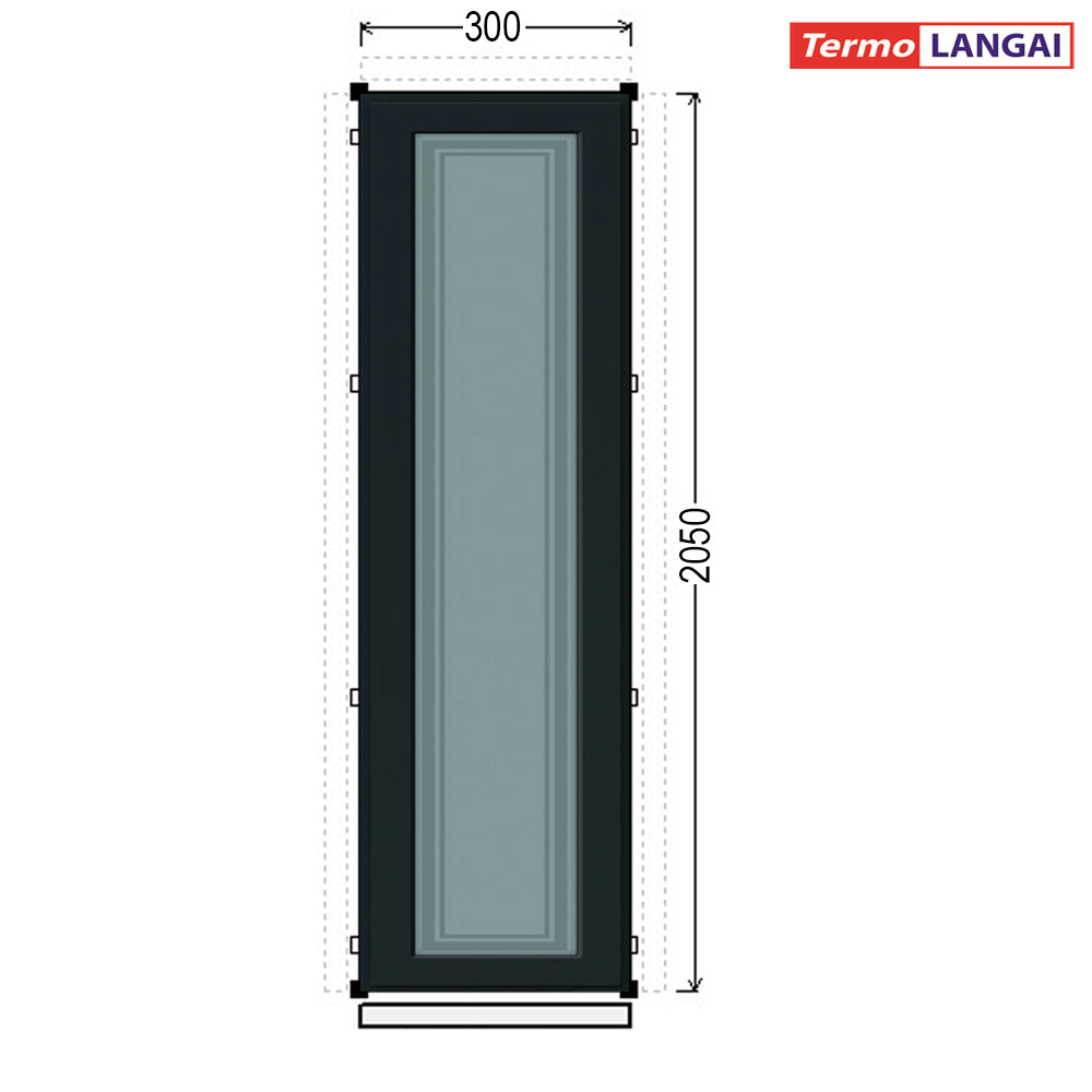 PVC nevarstomi langai iš sandėlio - aukštis 2050mm