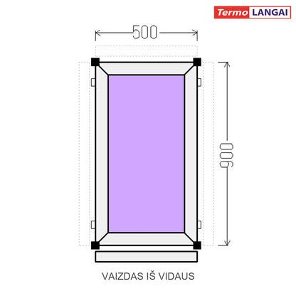 uPVC Window from Stock 500 × 900 mm