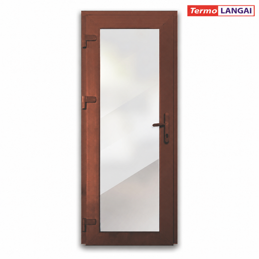 PVC durys iš sandėlio – pilnas stiklas