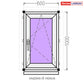 uPVC Window from Stock 600 × 1000 mm
