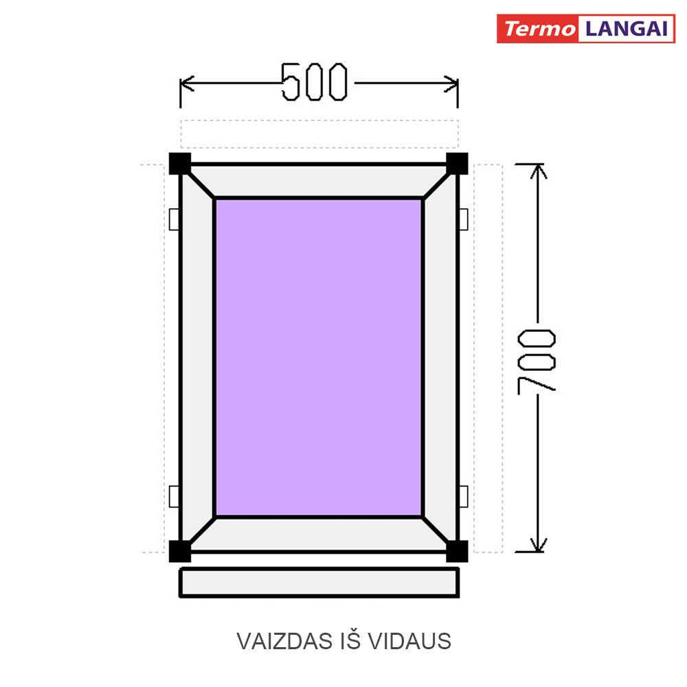uPVC Window from Stock 500 × 700 mm