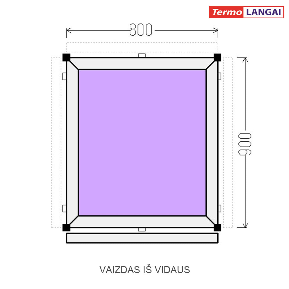 uPVC Window from Stock 800 × 900 mm