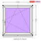 PVC langas iš sandėlio 1300 x 1300