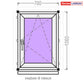 uPVC Window from Stock 700 × 1000 mm