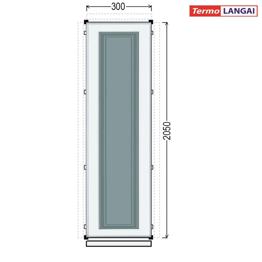 PVC nevarstomi langai iš sandėlio - aukštis 2050mm