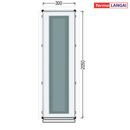 PVC nevarstomi langai iš sandėlio - aukštis 2050mm