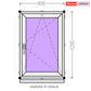 PVC langas iš sandėlio 800 x 1200