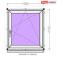 uPVC Window from Stock 1000 × 1100 mm