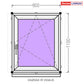 PVC langas iš sandėlio 900 x 1100