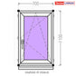 uPVC Window from Stock 700 × 1100 mm