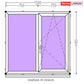 PVC langas iš sandėlio 1500 x 1450