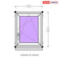 uPVC Window from Stock 700 × 900 mm