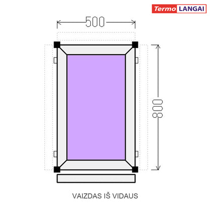 uPVC Window from Stock 500 × 800 mm