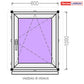 uPVC Window from Stock 800 × 1000 mm