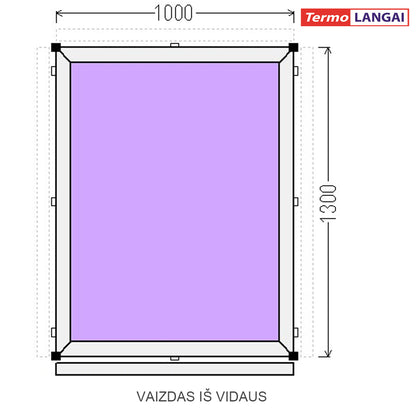 PVC langas iš sandėlio 1000 x 1300