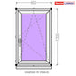PVC langas iš sandėlio 800 x 1300