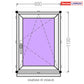 uPVC Window from Stock 800 × 1100 mm