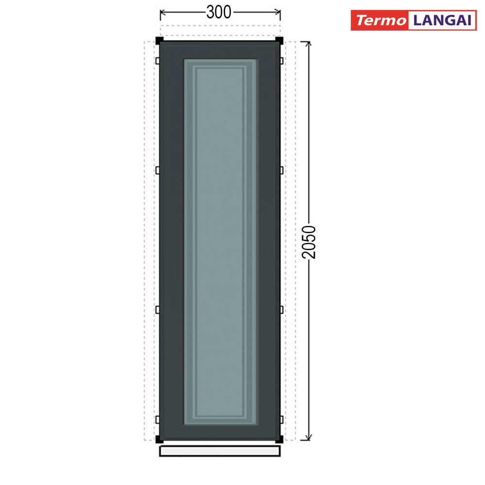 PVC nevarstomi langai iš sandėlio - aukštis 2050mm