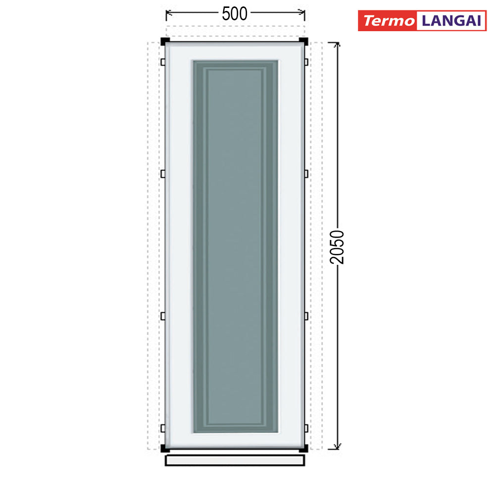 PVC nevarstomi langai iš sandėlio - aukštis 2050mm
