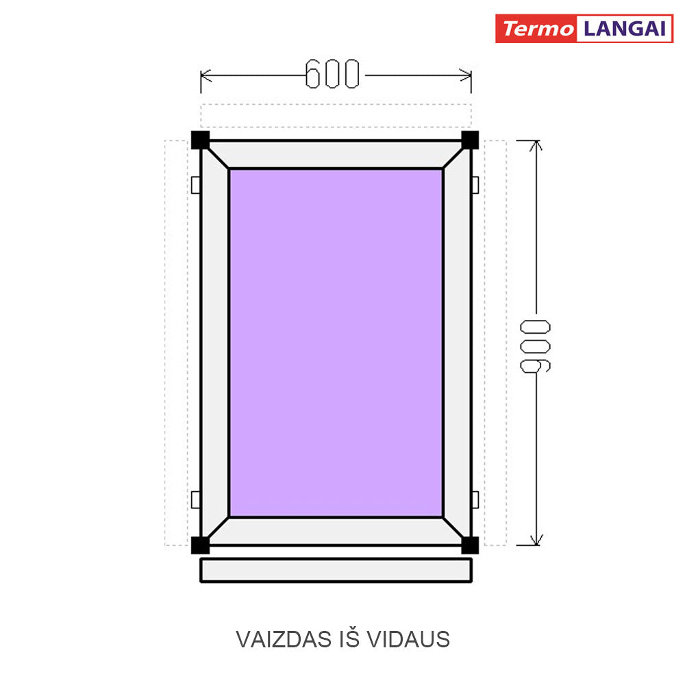 uPVC Window from Stock 600 × 900 mm