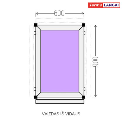 uPVC Window from Stock 600 × 900 mm