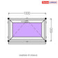 PVC langas iš sandėlio 1000 x 600
