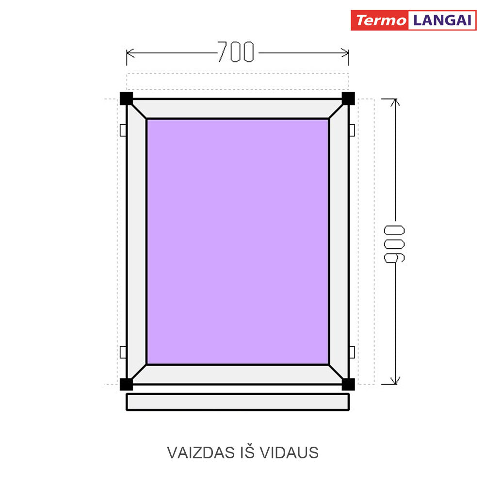 uPVC Window from Stock 700 × 900 mm