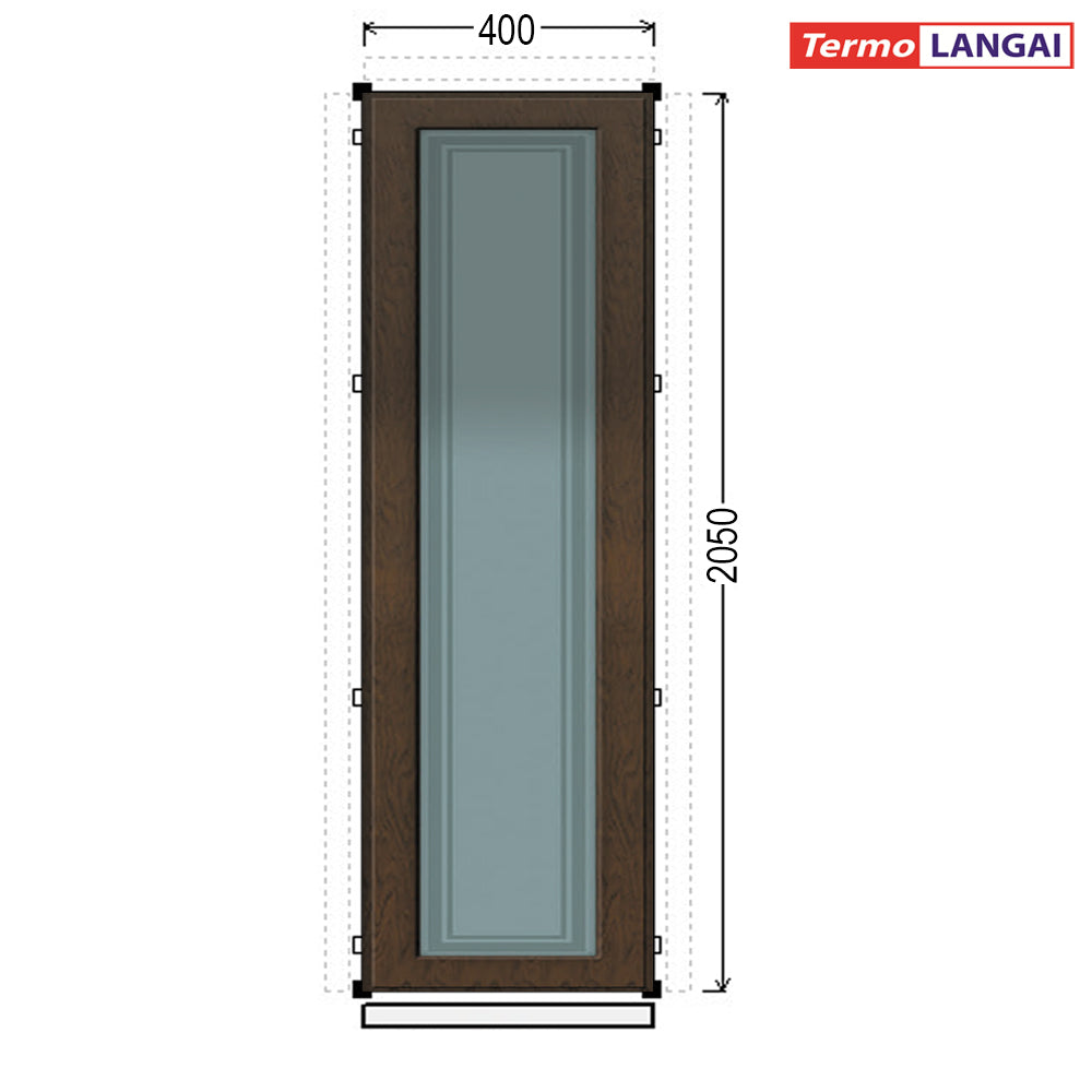 PVC nevarstomi langai iš sandėlio - aukštis 2050mm