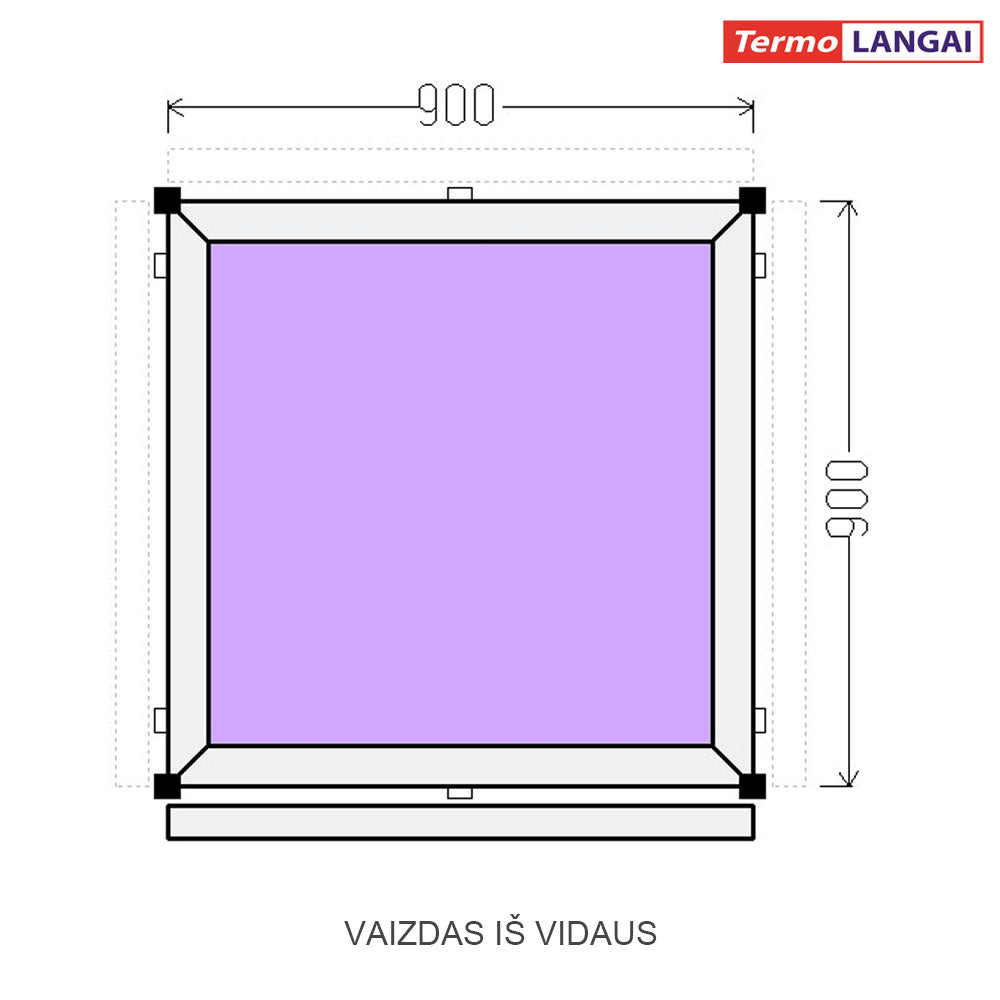 uPVC Window from Stock 900 × 900 mm