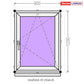 PVC langas iš sandėlio 900 x 1200