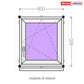 uPVC Window from Stock 800 × 900 mm