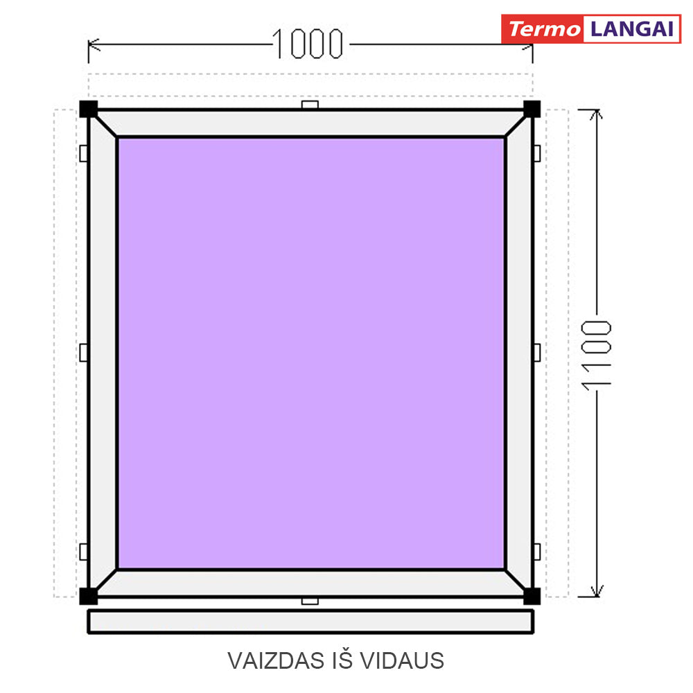 uPVC Window from Stock 1000 × 1100 mm