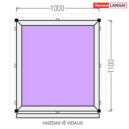 uPVC Window from Stock 1000 × 1100 mm