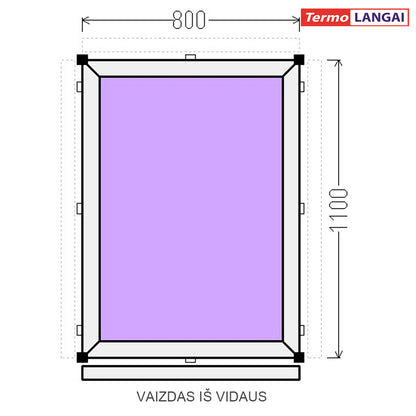 uPVC Window from Stock 800 × 1100 mm