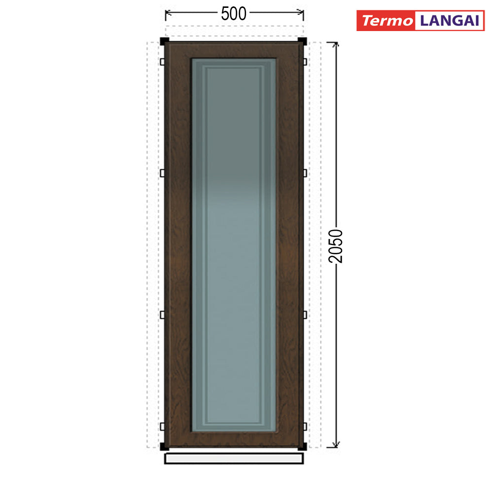 PVC nevarstomi langai iš sandėlio - aukštis 2050mm