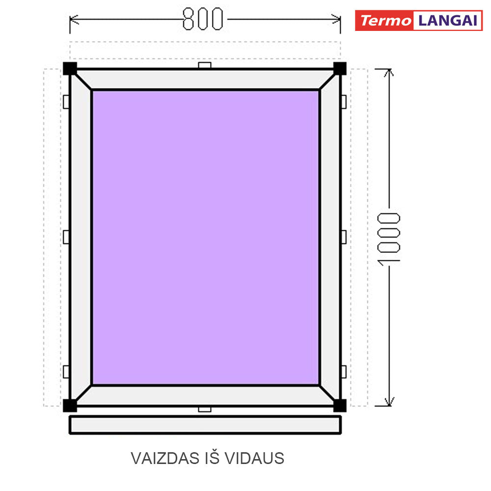 uPVC Window from Stock 800 × 1000 mm