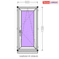 uPVC Window from Stock 600 × 1300 mm