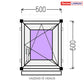 uPVC Window from Stock 500 × 600 mm
