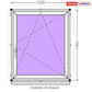 PVC langas iš sandėlio 1200 x 1450